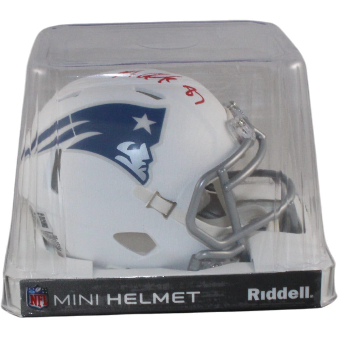 Rob Gronkowski Signed New England Patriots Rivalries Mini Helmet Beckett 54758