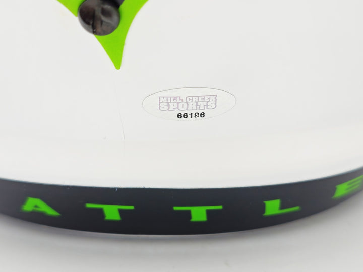 Tyler Lockett Auto Seahawks Lunar Eclipse White Full Size Speed Rep Helmet