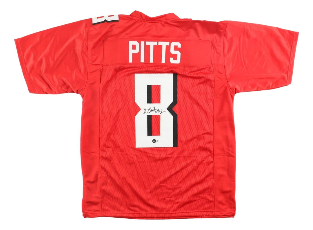 Kyle Pitts Atlanta Signed Red Football Jersey BAS