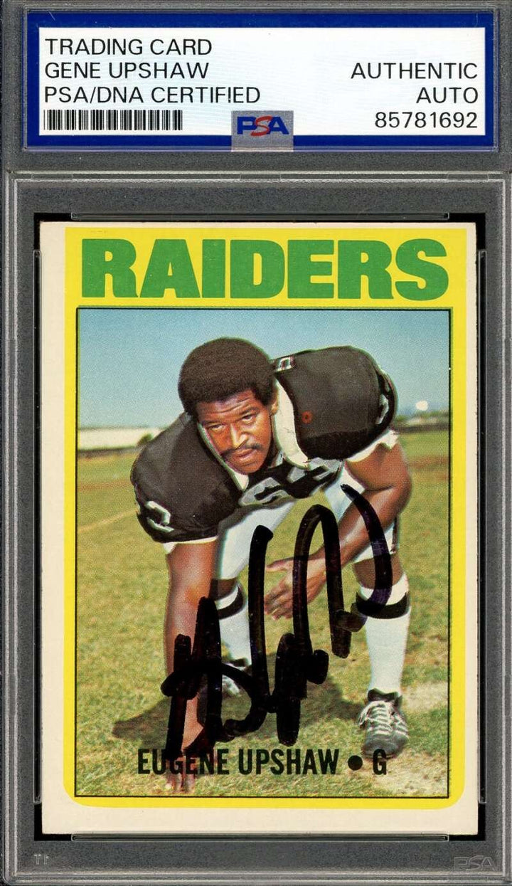 Gene Upshaw PSA DNA Signed 1972 Topps Rookie Autograph