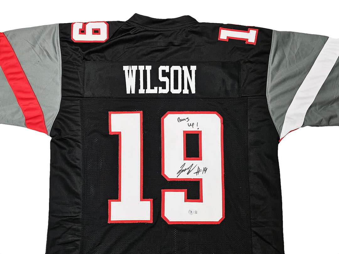 Texas Tech Red Raiders Tyree Wilson Signed Black Jersey "Guns Up" Beckett Wit