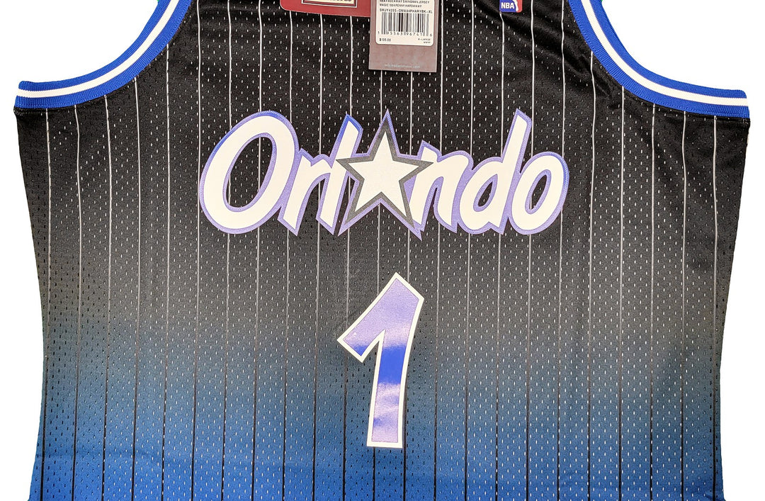 Magic Penny Hardaway Auto Black Blue M&N Fadeaway 94 HWC Swingman Jersey XL PSA