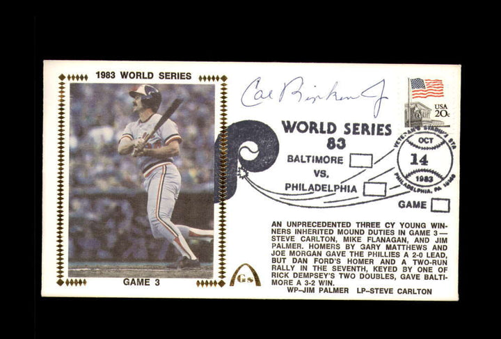 Cal Ripken Jr PSA DNA Signed FDC 1983 First Day Cover Cache World Series Auto