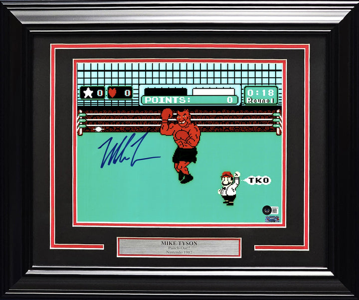 Mike Tyson Signed Framed 11x14 Photo Nintendo Punch-Out!! Beckett BAS QR