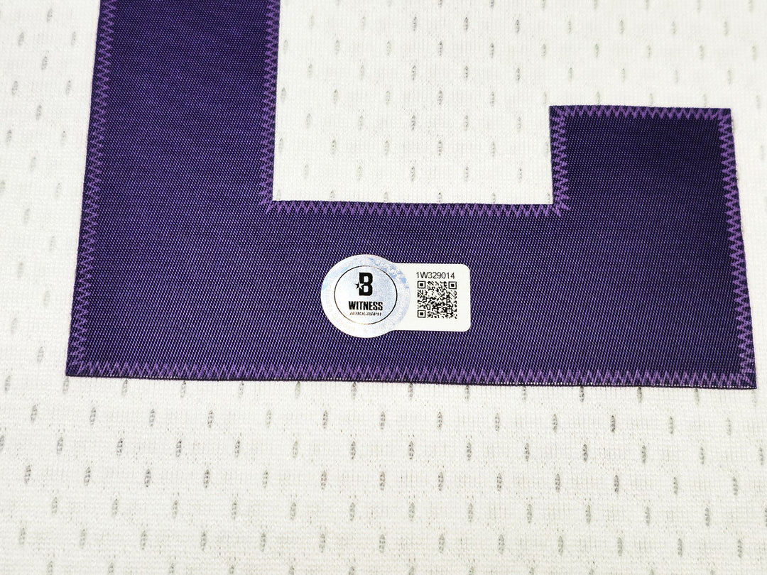 Jazz John Stockton Auto White Auth Mitchell Ness 91 HWC Swingman Jersey XL BAS