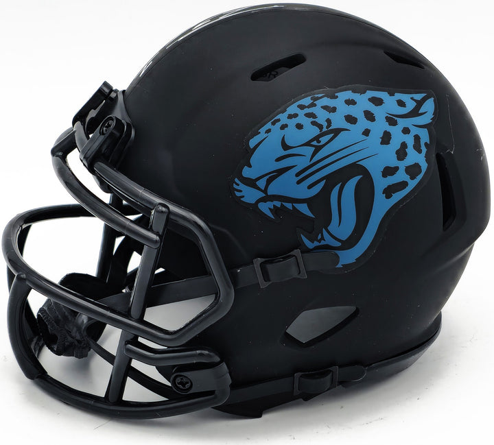 Travis Etienne Auto Jacksonville Jaguars Eclipse Black Speed Mini Helmet Beckett