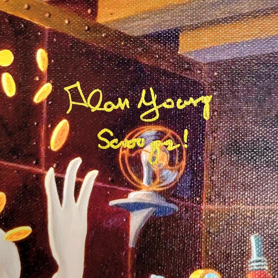 Alan Young signed "Scrooge McDuck" DuckTales 11x14 canvas photo (A) PSA/DNA COA