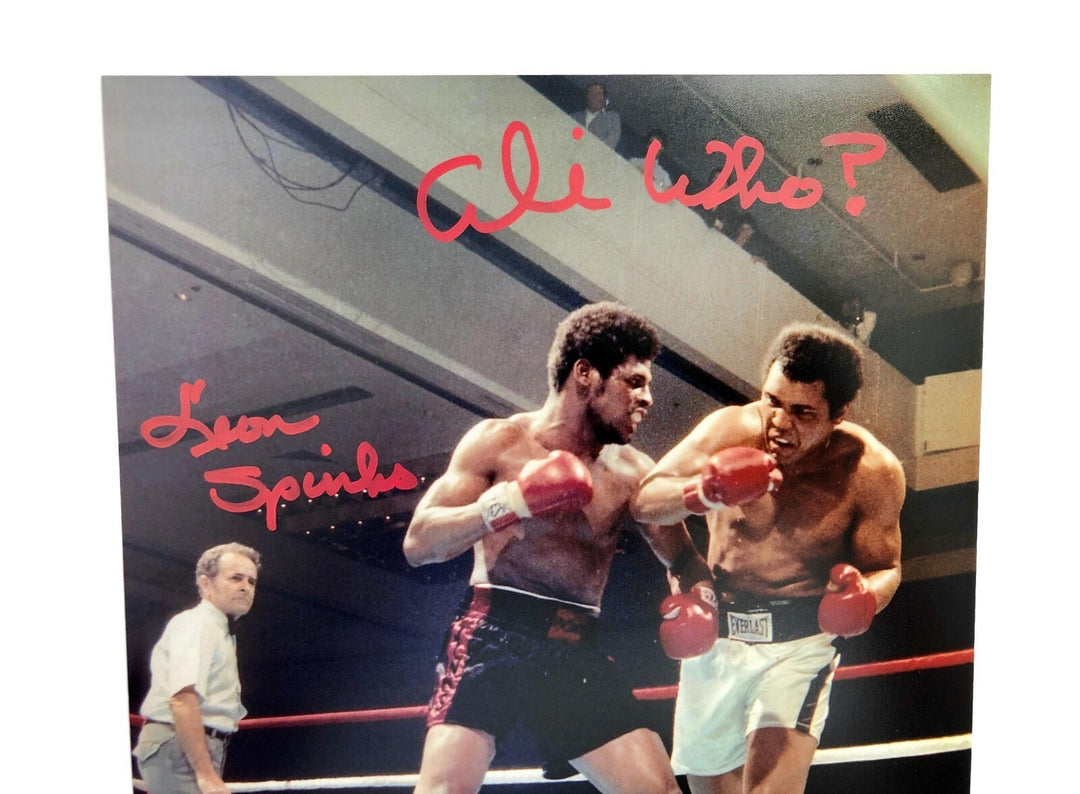 Leon Spinks Signed 8x10 Photo Inscribed "Ali Who?" Michael 8x Muhammad Ali #3
