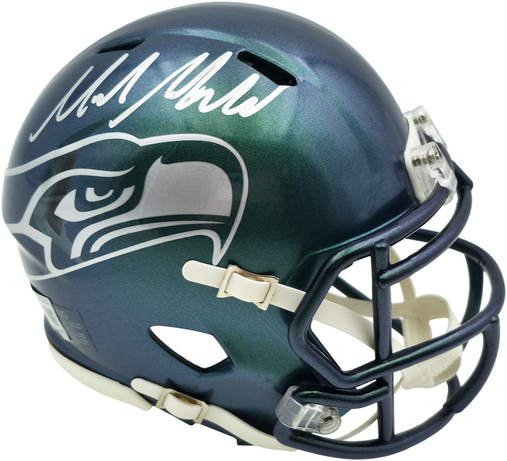 Mike Macdonald Signed Seahawks Rivalries Speed Mini Helmet BAS Witness