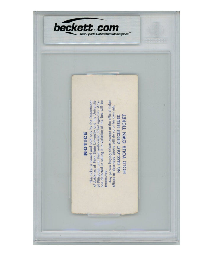 Tony Dorsett Autographed/Signed 11/26/1976 Ticket Heisman Beckett 39418