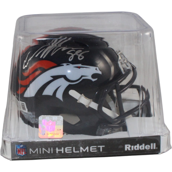 Von Miller Autographed Denver Broncos TB Mini Helmet Beckett Witness 54728