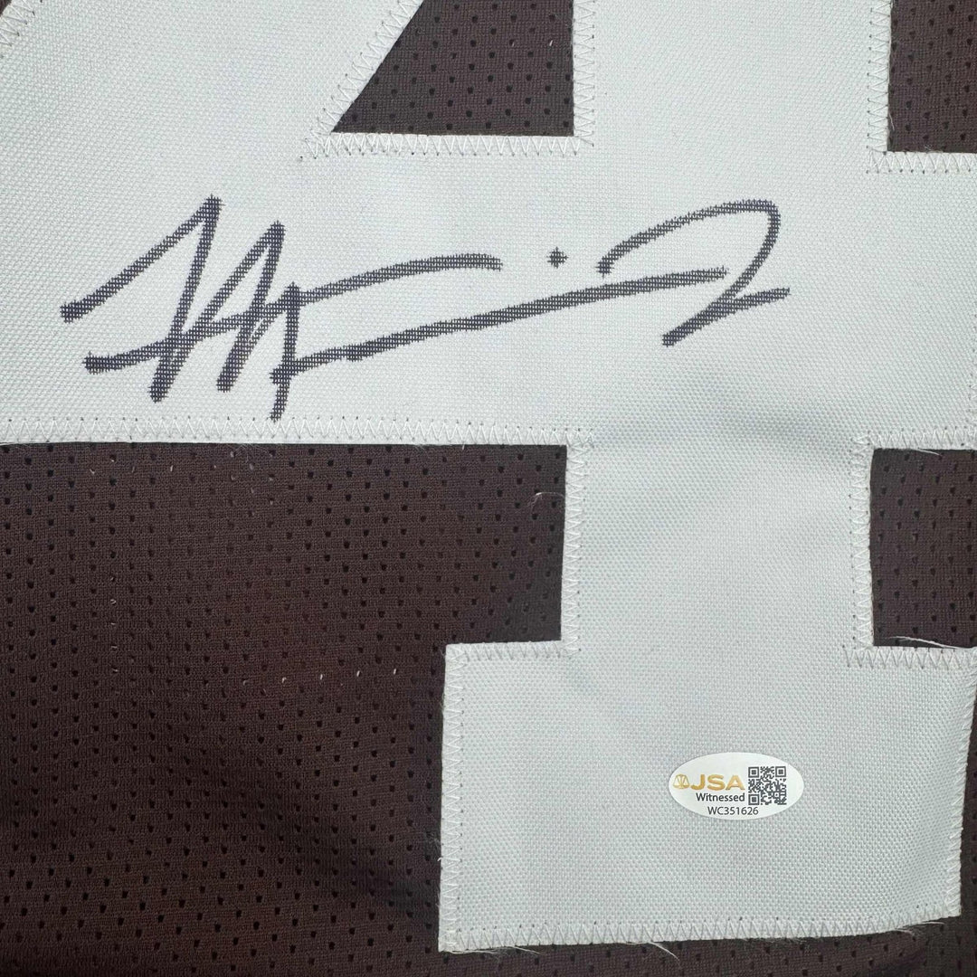 Autographed/Signed Harold Fannin Jr. Cleveland Brown Jersey JSA COA