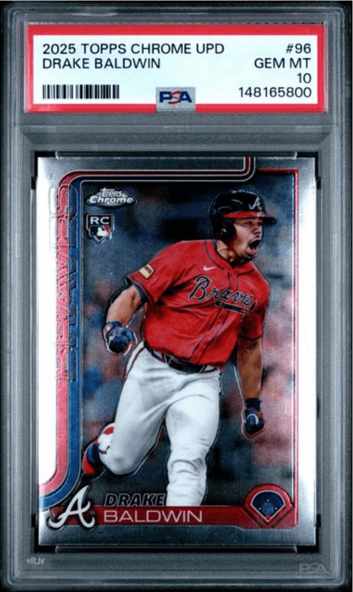 Graded 2025 Topps Chrome Update Drake Baldwin #96 Rookie RC Baseball Card PSA 10