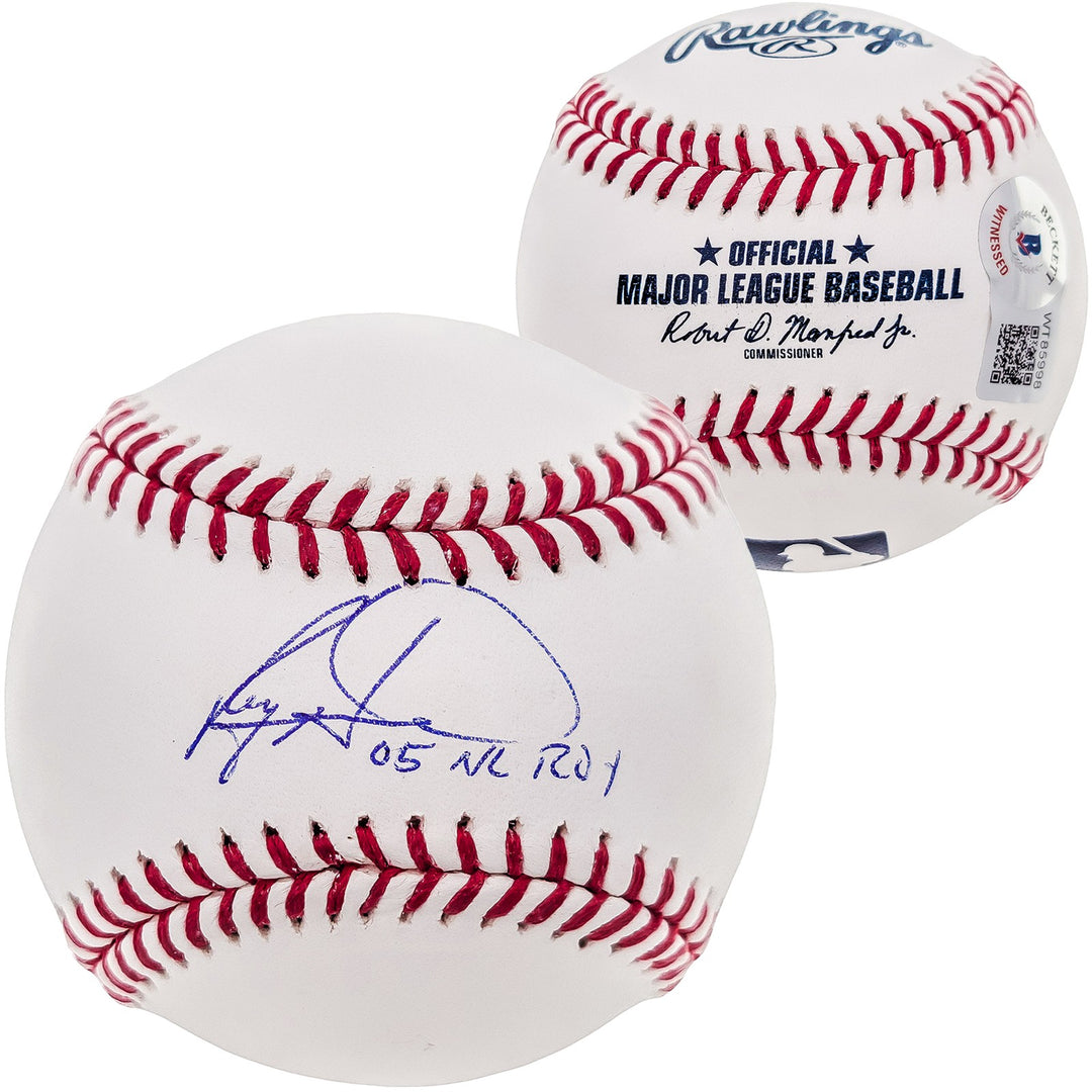 Ryan Howard Auto Signed Baseball Philadelphia Phillies "05 NL ROY" Beckett