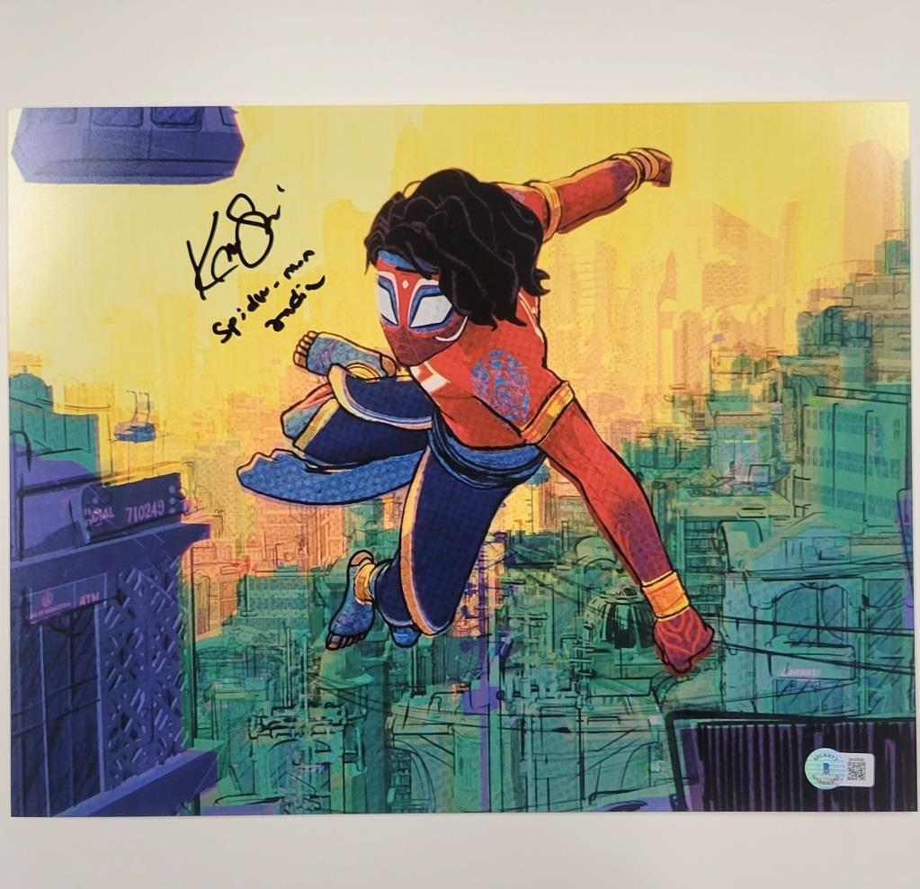 Karan Soni signed "Spider-Man India" 11x14 photo Marvel autograph ~ Beckett BAS