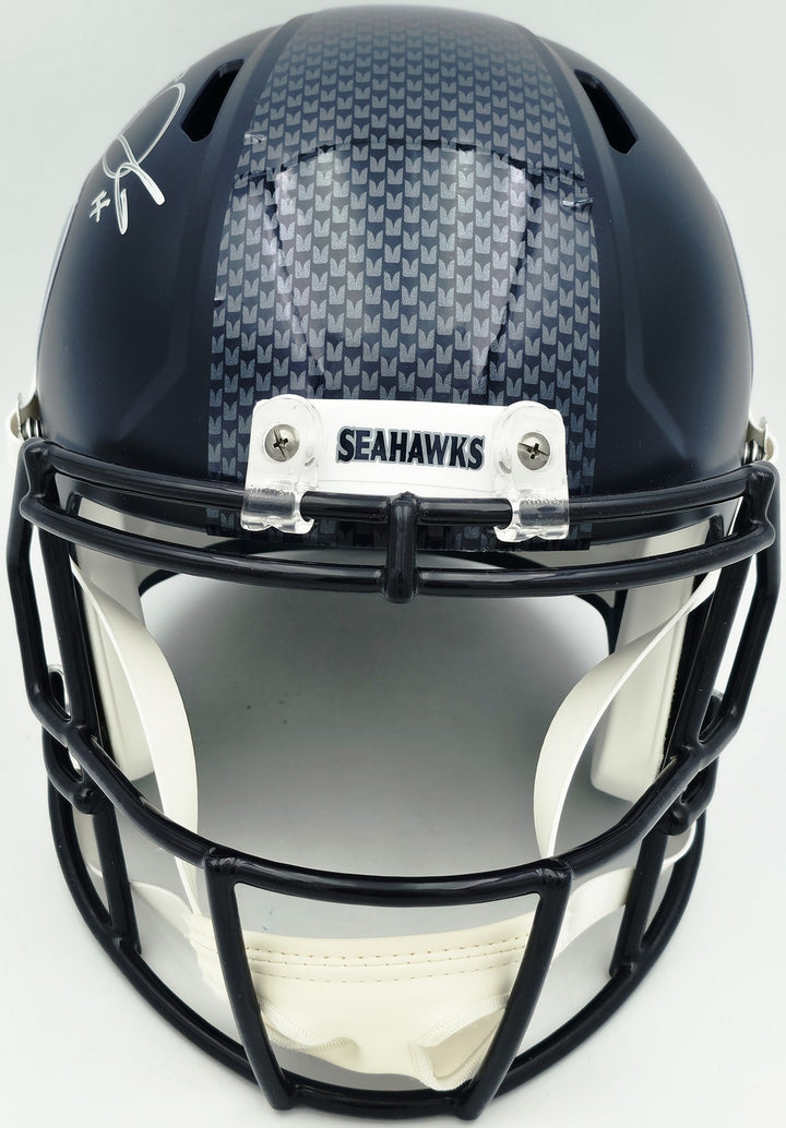 Sam Darnold Signed Seahawks Blue Full Size Speed Replica Helmet Beckett Witness