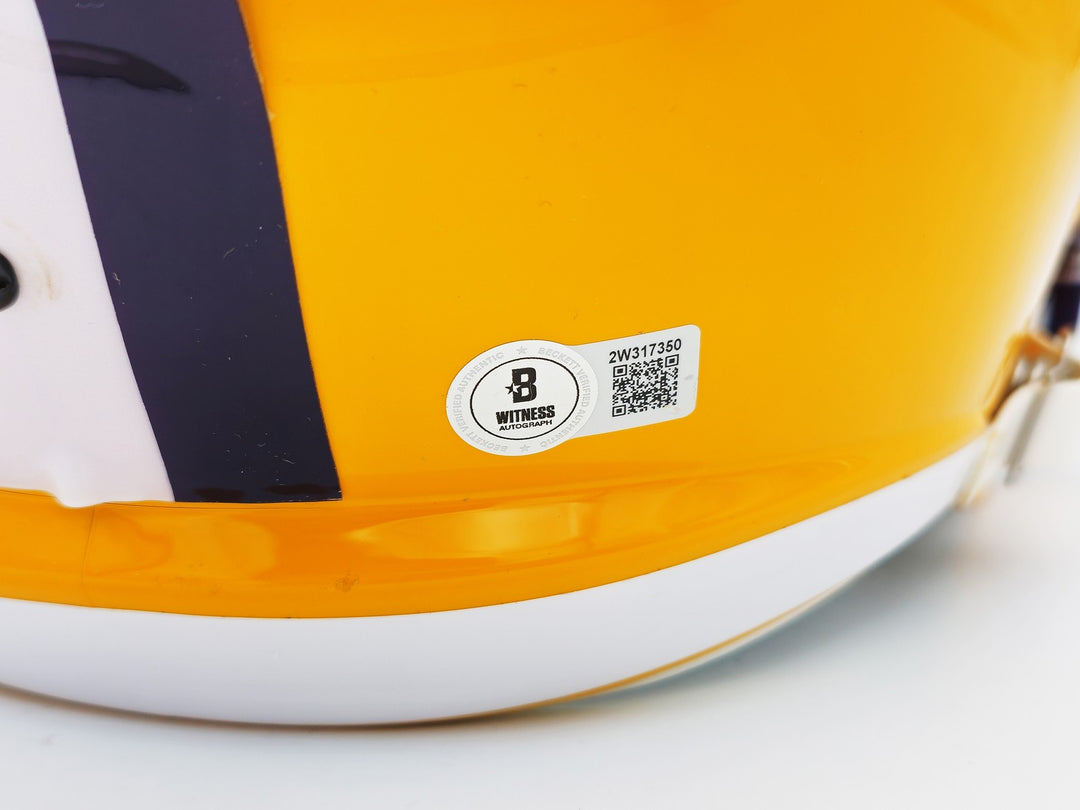 Odell Beckham Jr. Auto LSU Tigers Yellow Full Size Speed Replica Helmet Beckett