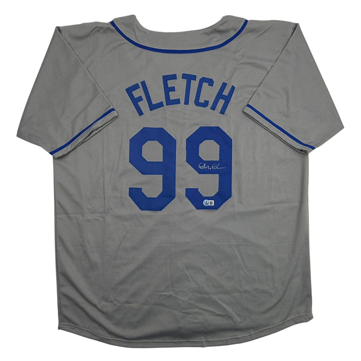 Autographed/Signed Chevy Chase Fletch Los Angeles Grey Jersey Beckett COA