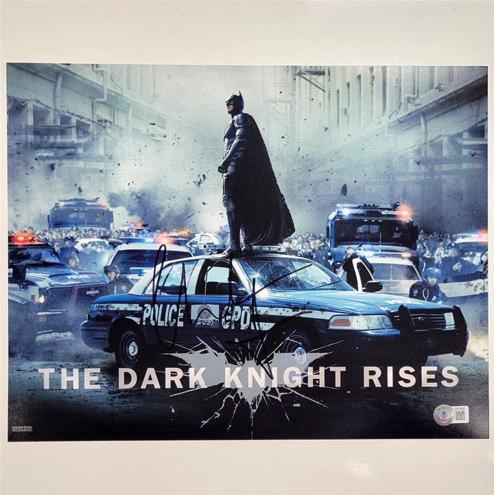 Christian Bale signed Dark Knight Rises 11x14 photo Batman ~ BAS Beckett Holo
