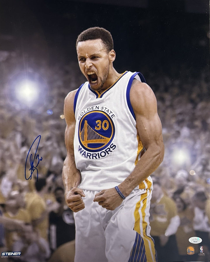 Stephen Curry Signed Framed 16x20 Steiner Photo Warriors Mint Autograph JSA COA