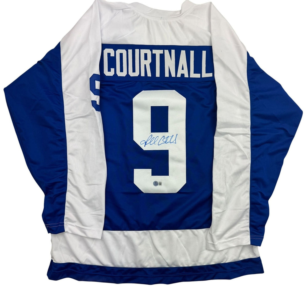 Autographed/Signed Russ Courtnall Toronto Blue Jersey Beckett BAS COA