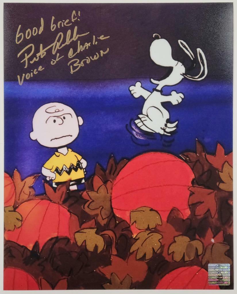 Peter Robbins signed 8x10 Photo Voice of Charlie Brown Great Pumpkin ~ Holo