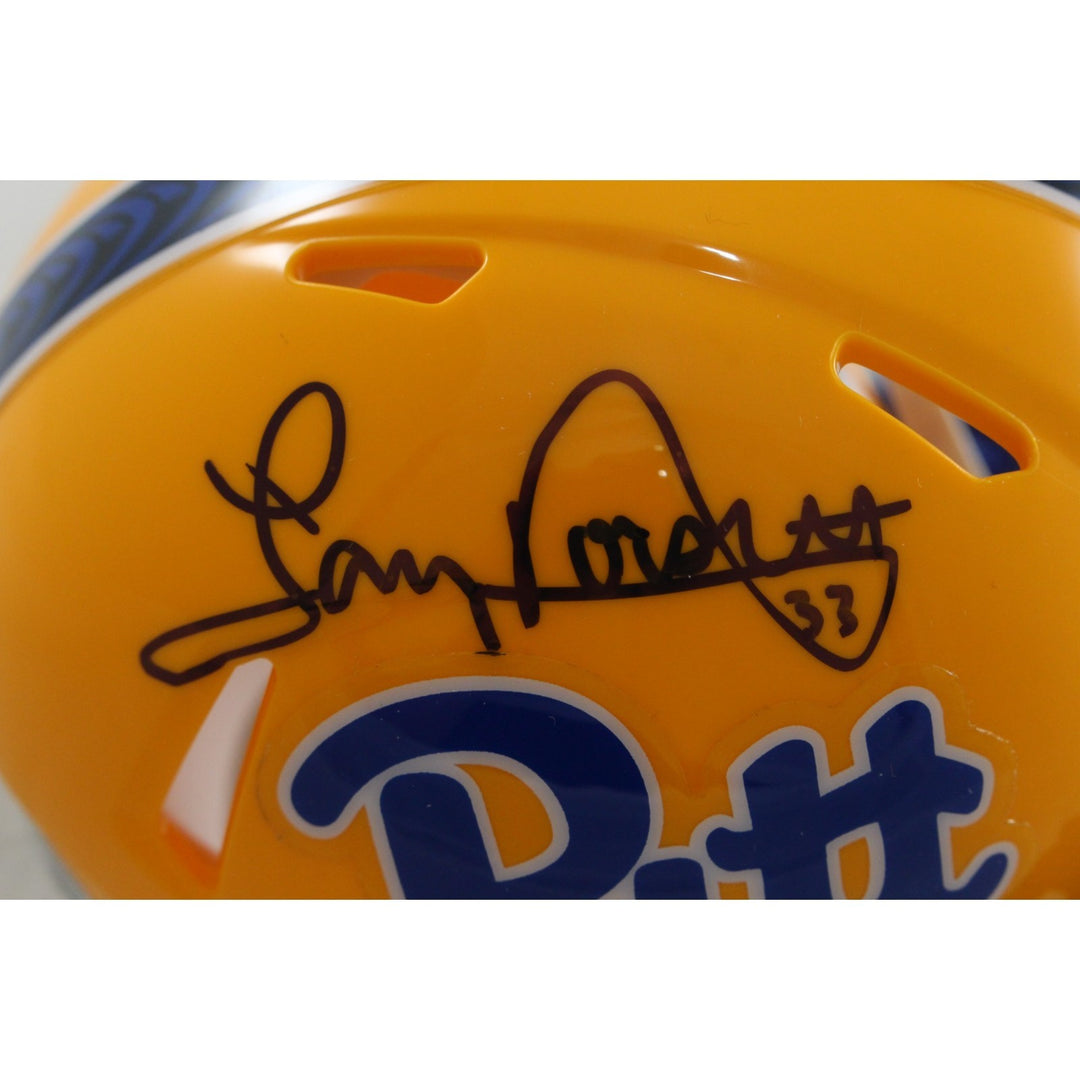 Tony Dorsett Autographed Pittsburgh Panthers Gold Mini Helmet Beckett 56475