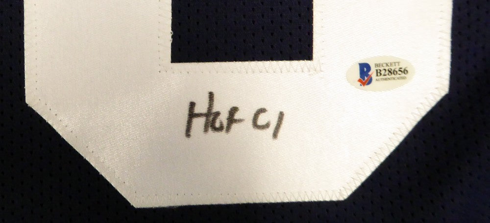 Penn State Nittany Lions Mike Munchak Autographed Signed Blue Jersey Beckett