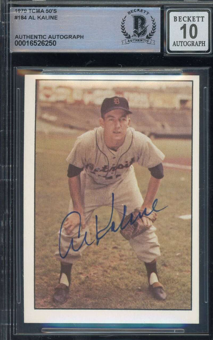 Al Kaline Gem Mint 10 Beckett BAS Signed 1979 TCMA 50s Autograph