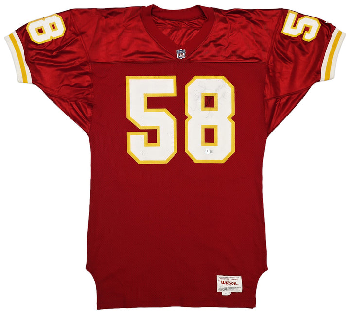 Kansas City Chiefs Derrick Thomas Signed Red Wilson Jersey Size 44 Beckett