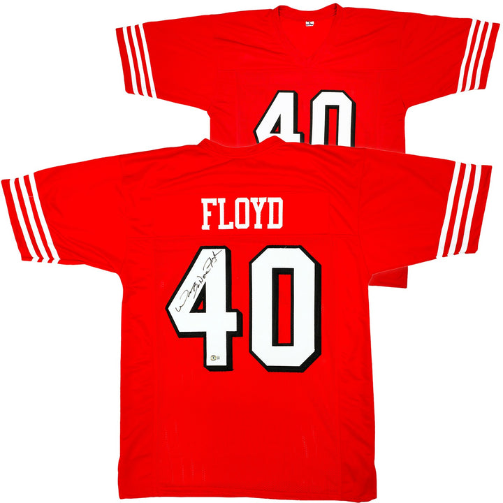 San Francisco 49ers William Floyd Autographed Signed Red Jersey Beckett