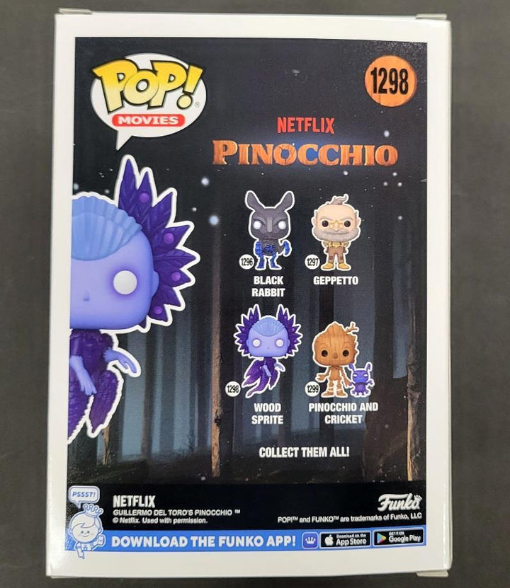 Mark Gustafson signed Pinocchio Wood Sprite Funko Pop! autograph (B) BAS Beckett