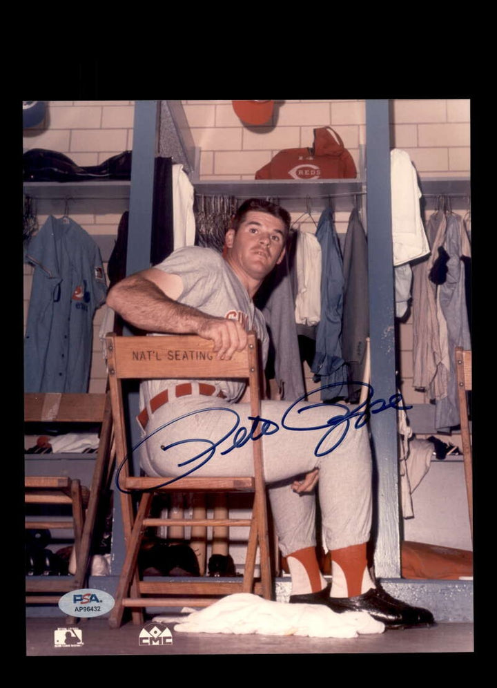 Pete Rose PSA DNA Autographed 8x10 Photo Signed Reds