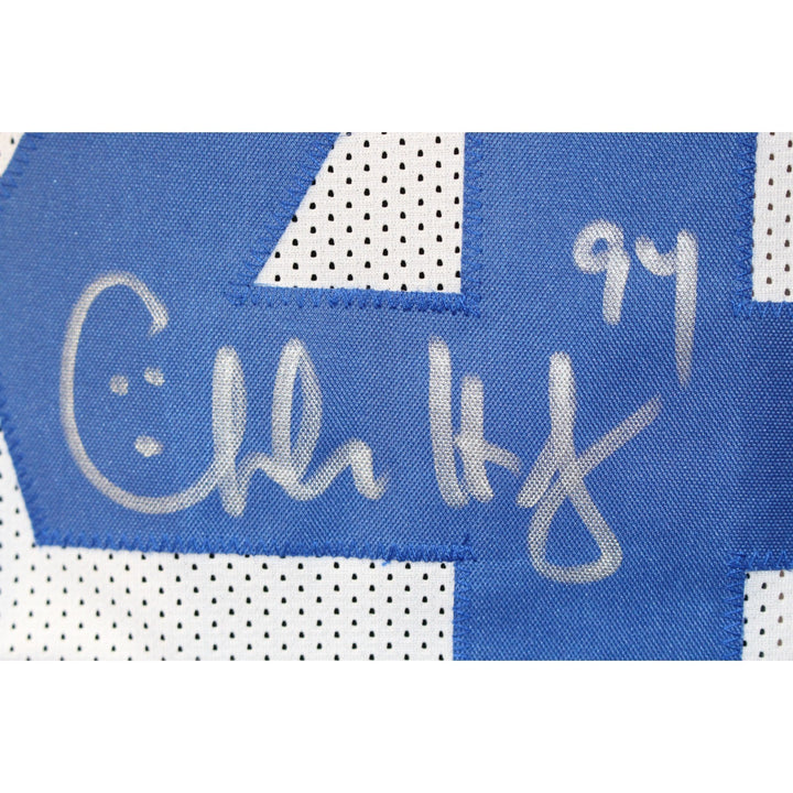 Charles Haley Autographed Pro Style White Sz XL Jersey Beckett Witness 51670