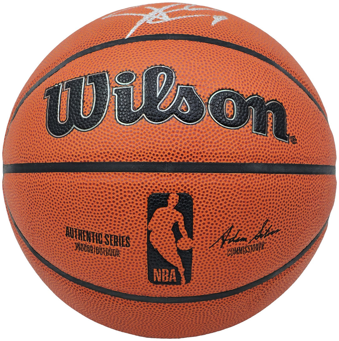 Tony Parker Auto Signed Authentic Indoor/Outdoor IO Basketball Spurs Beckett Wit