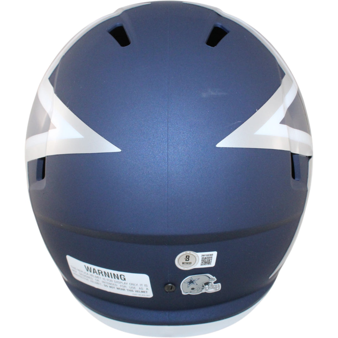Deion Sanders Autographed Dallas Cowboys F/S AMP Helmet Beckett Witness 51746