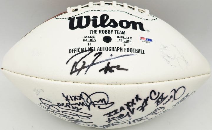SB MVP's Signed White Wilson NFL Football 16 Sigs Joe Namath PSA/DNA AB10133