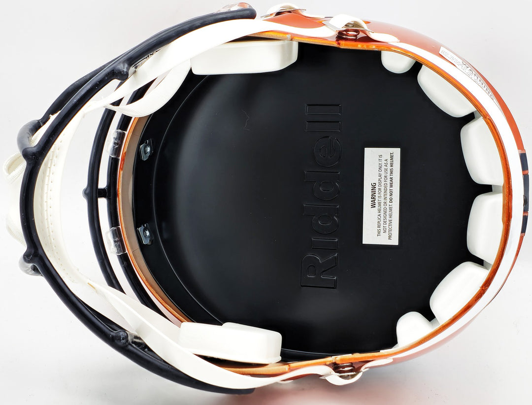 Russell Wilson Auto Broncos Flash Orange Full Size Rep Speed Helmet Fanatics