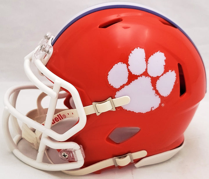Hunter Renfrow Signed Clemson Tigers Orange Speed Mini Helmet Beckett