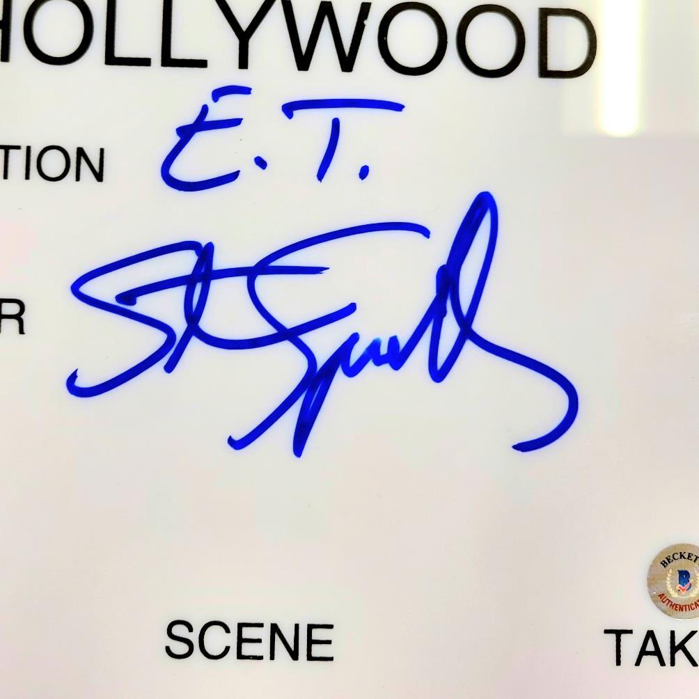 Steven Spielberg signed "E.T." Director Clapboard autograph RARE Beckett BAS LOA