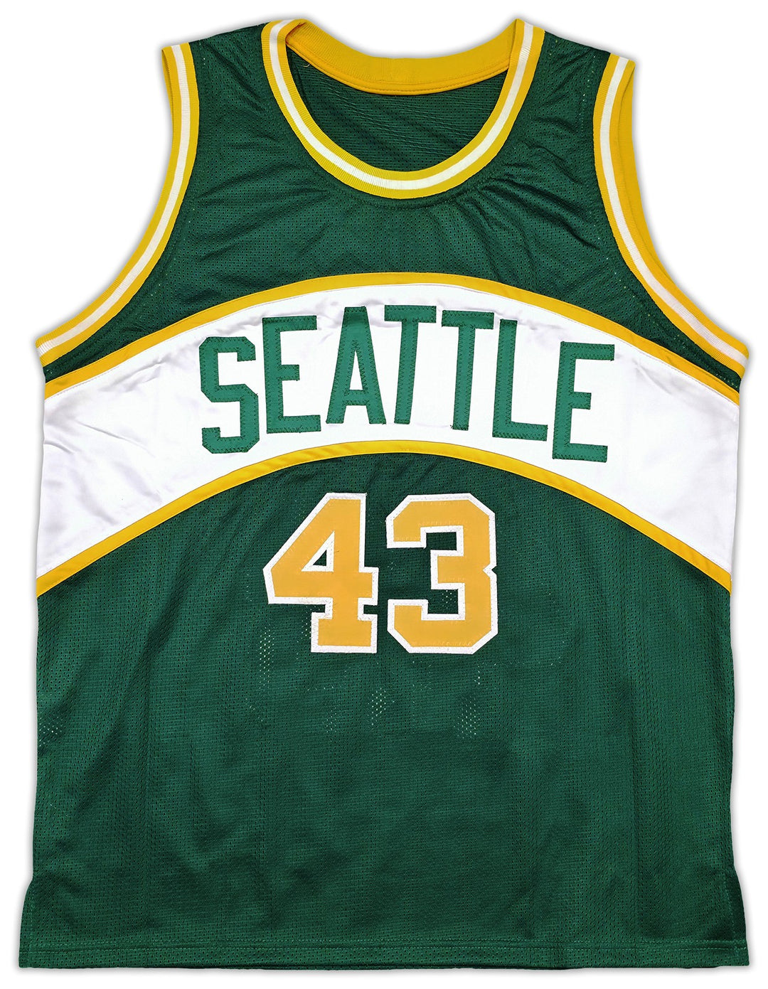 Seattle Supersonics Jack Sikma Autographed Signed Green Jersey MCS Holo
