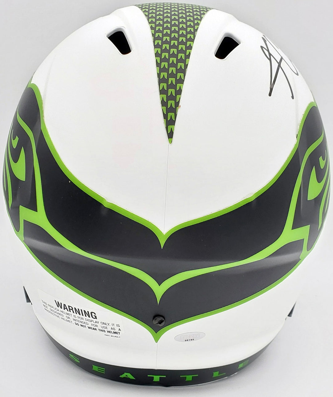 Kam Chancellor Auto Seahawks Lunar Eclipse White Full Size Rep Speed Helmet