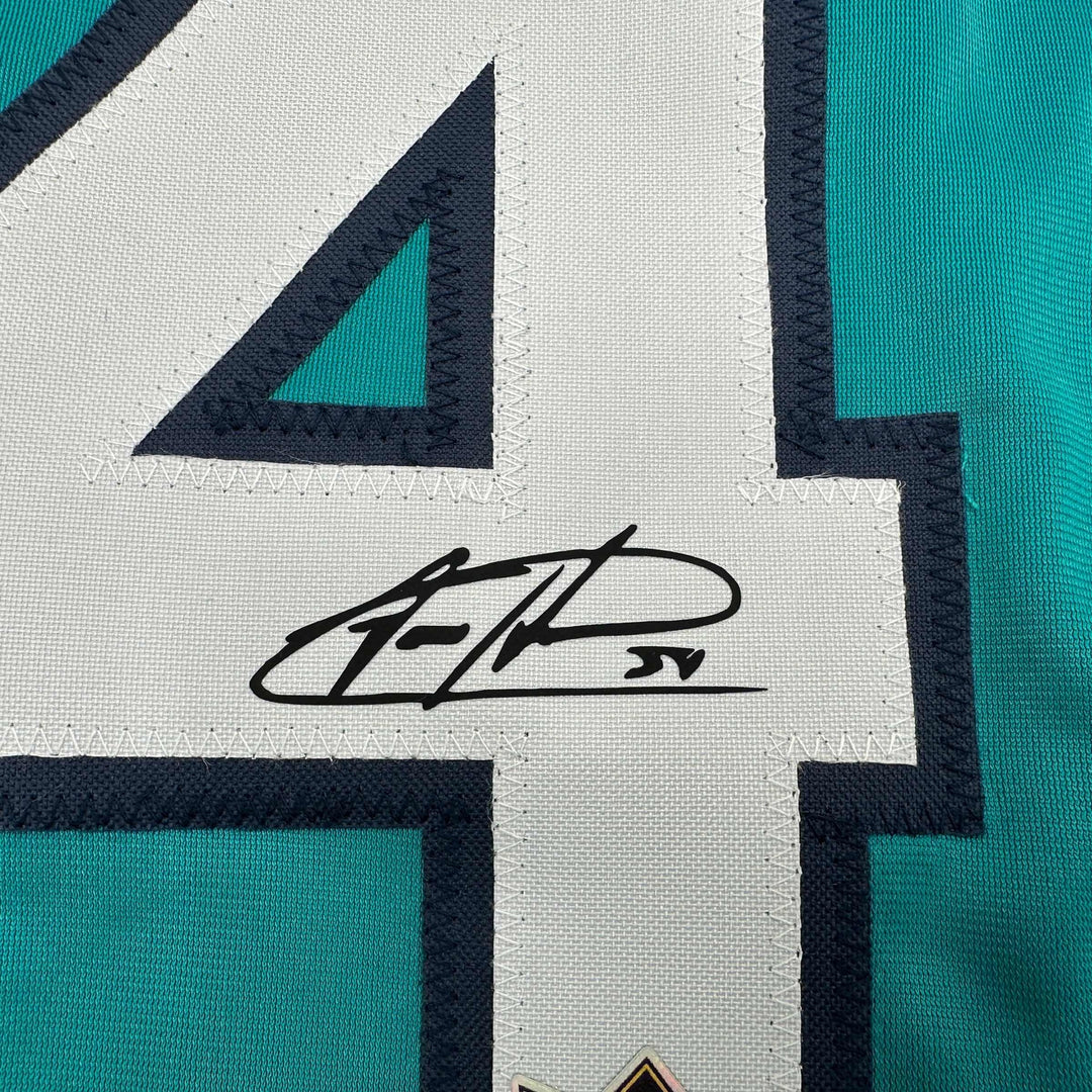 Facsimile Autographed Felix Hernandez Seattle Teal Reprint Jersey Size Men's XL