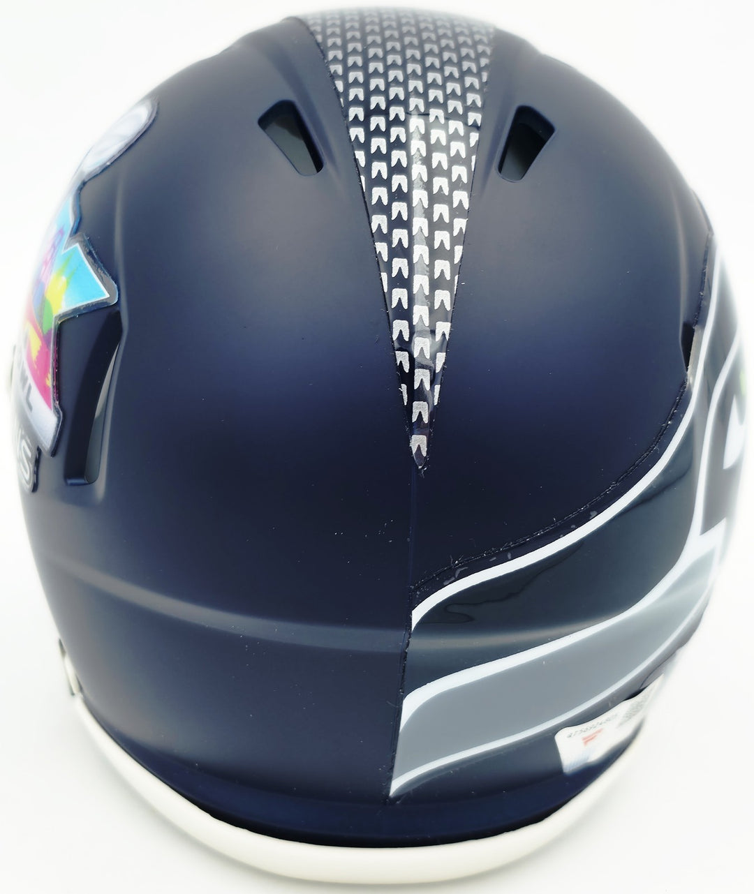 Cooper Kupp Signed Seahawks Blue SB LX Champions Logo Speed Mini Helmet
