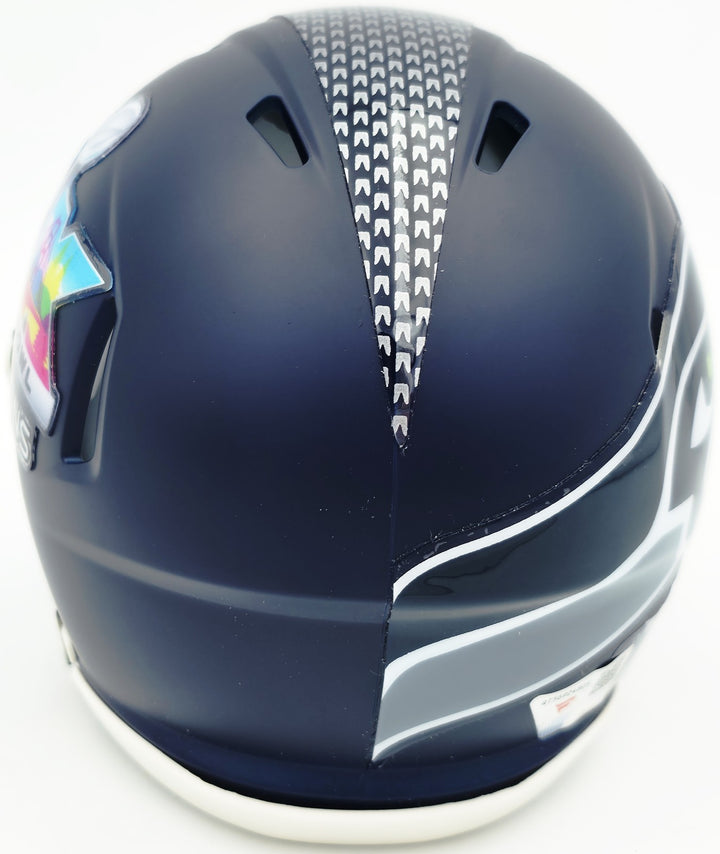 Cooper Kupp Signed Seahawks Blue SB LX Champions Logo Speed Mini Helmet