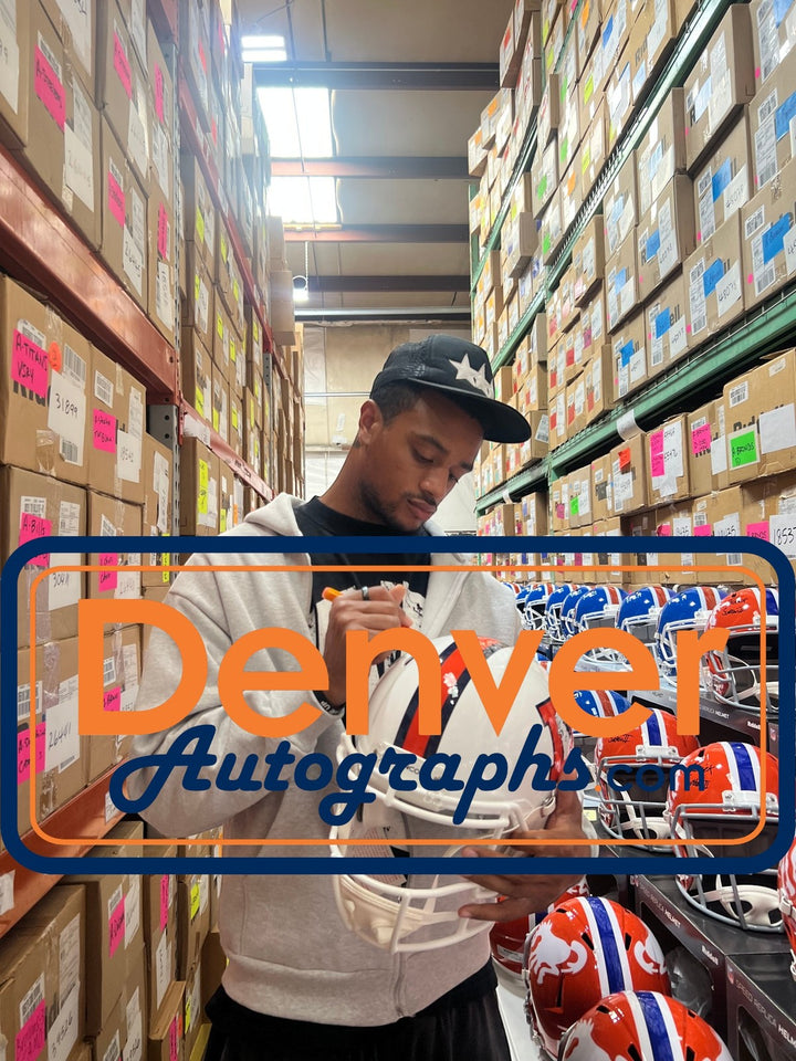 Patrick Surtain Autographed Denver Broncos Authentic 23 Alt Helmet Beckett 56440