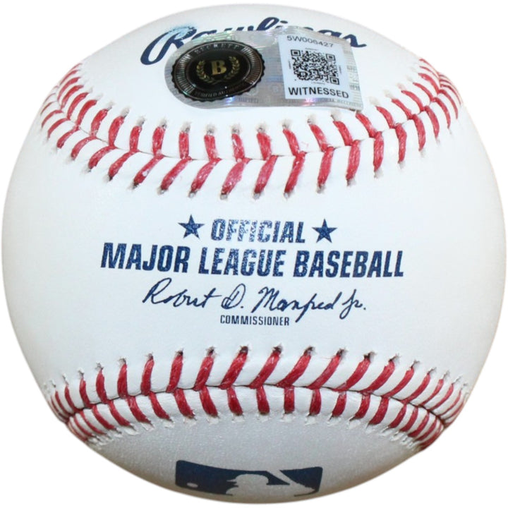 Mariano Rivera Autographed New York Yankees OML Baseball 652 SVs Beckett W 58255