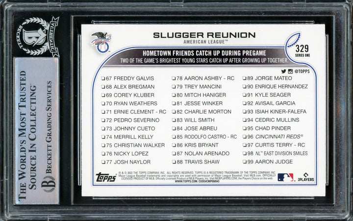 Vladimir Guerrero Jr. Signed 2022 Topps Card 329 Toronto Blue Jays Beckett