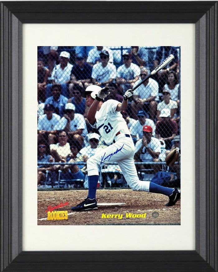 Kerry Wood signed Signature Rookies 8x10 Photo Framed - COA (Chicago Cubs/20K's)