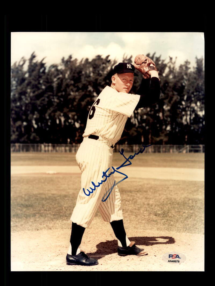 Whitey Ford PSA DNA Signed  8x10 Photograph Autograph Yankees